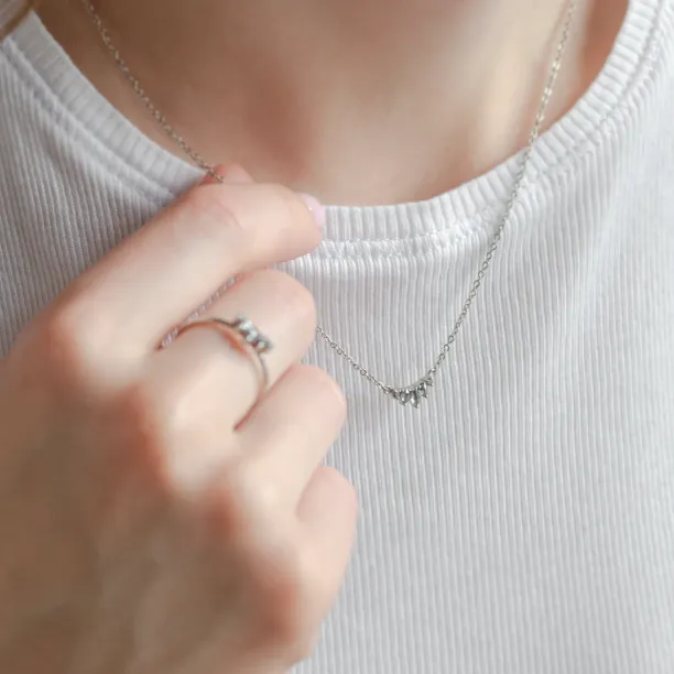 Collection of cluster jewelry with salt and pepper diamonds MABEL Image