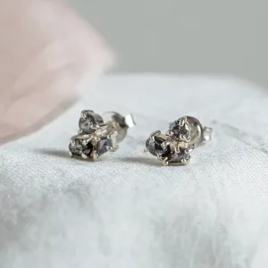 Cluster jewelry set with salt and pepper diamonds KARA Thumbnail