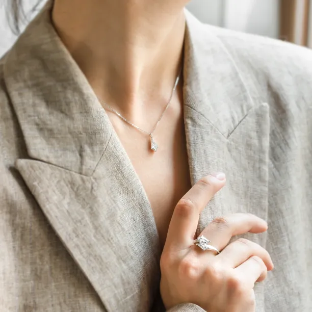 Massive double ring with kite moissanites DONNIE Image