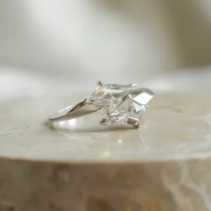 Massive double ring with kite moissanites DONNIE Thumbnail