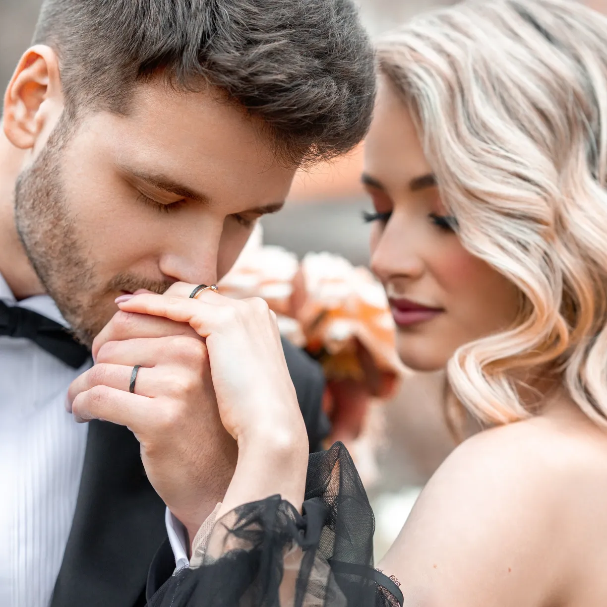 Black wedding rings for black wedding