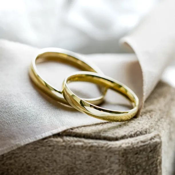 Solid wedding rings made of yellow gold VIRGINIE Image