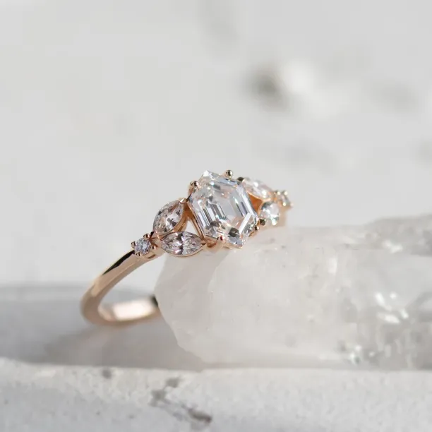 Unique lab-grown diamond engagement ring CAIRA Image