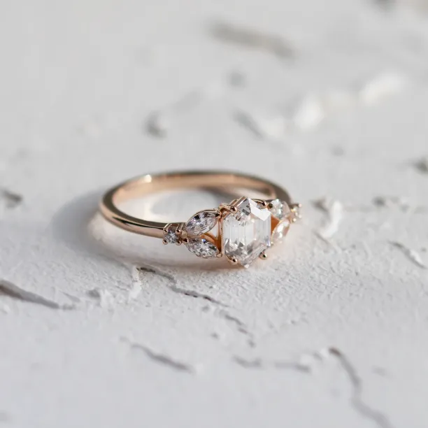 Unique lab-grown diamond engagement ring CAIRA Image