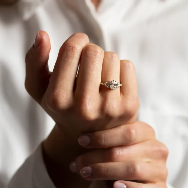 Unique lab-grown diamond engagement ring CAIRA Image