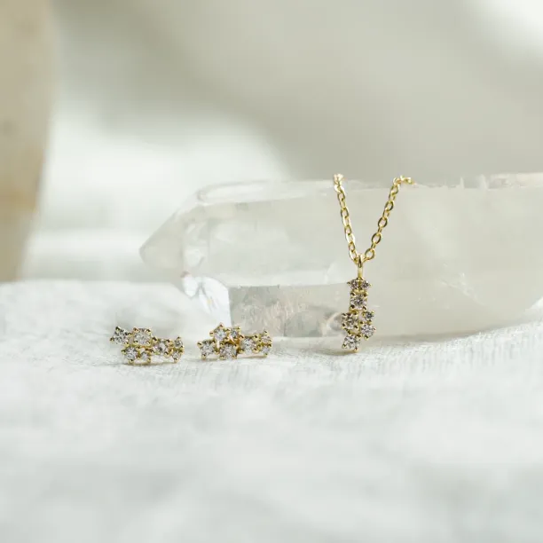Diamond cluster earrings ELIN Image