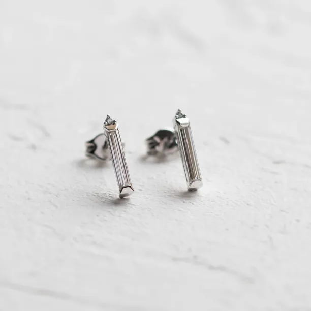 Moissanite and diamond earrings FELICIS Image