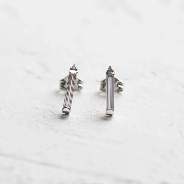 Moissanite and diamond earrings FELICIS Image