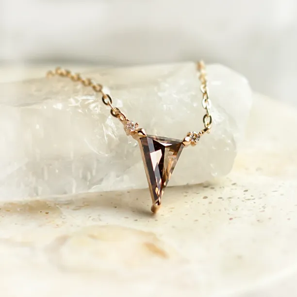 Lab grown brown diamond necklace TIM Image