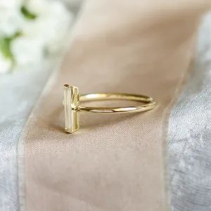 Minimalist moissanite ring PERCY Thumbnail