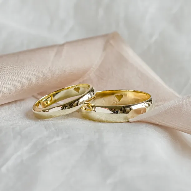 D-SHAPE wedding yellow gold rings MONTANA Image