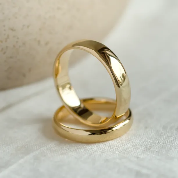 D-SHAPE wedding yellow gold rings MONTANA Image