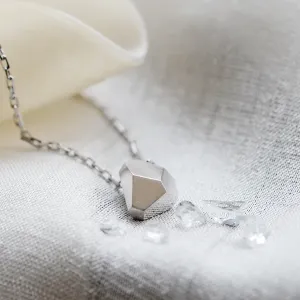 Solid gold necklace with faceted pendant RISO Thumbnail