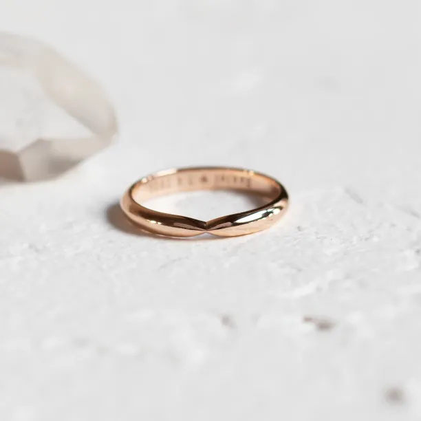 Gold wedding rings with bow tie shape LALI Image