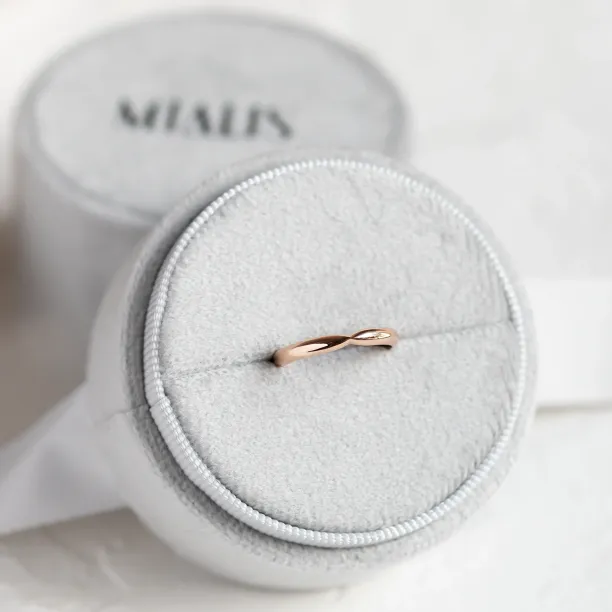 Gold wedding rings with bow tie shape LALI Image