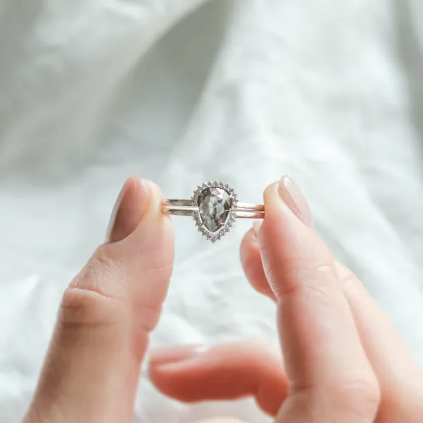 Engagement set of rings with diamonds ASHLEY Image