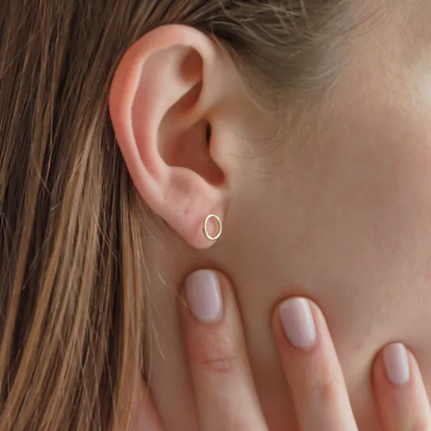 Gold karma earrings USKE Image