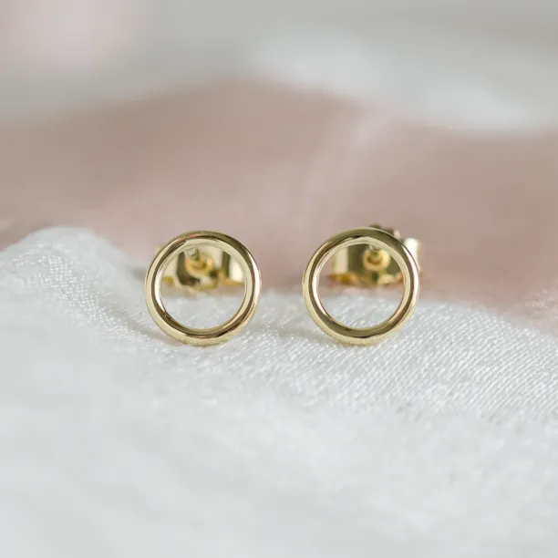 Gold karma earrings USKE Image