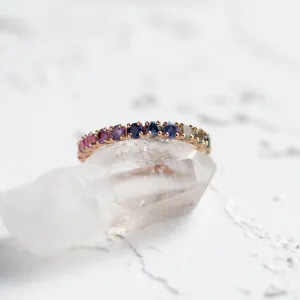 Rainbow sapphire ring MOSAIC Thumbnail