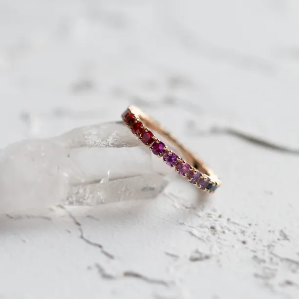 Rainbow sapphire ring MOSAIC Image