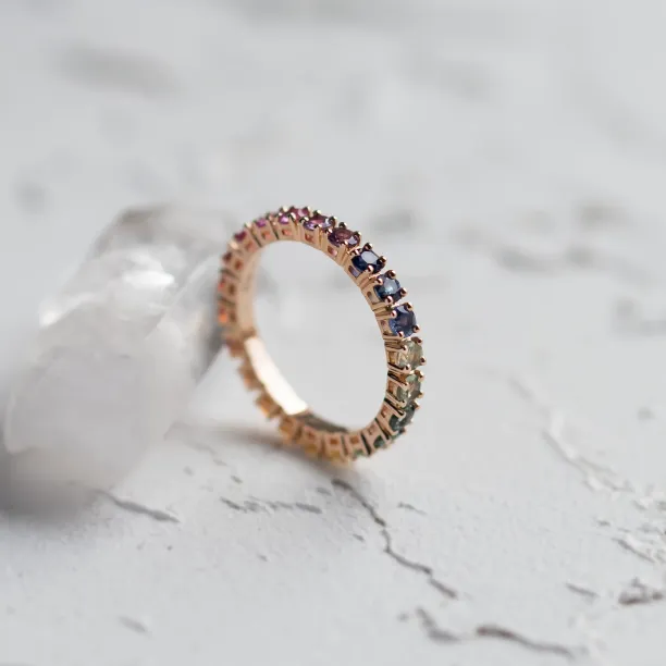 Rainbow sapphire ring MOSAIC Image