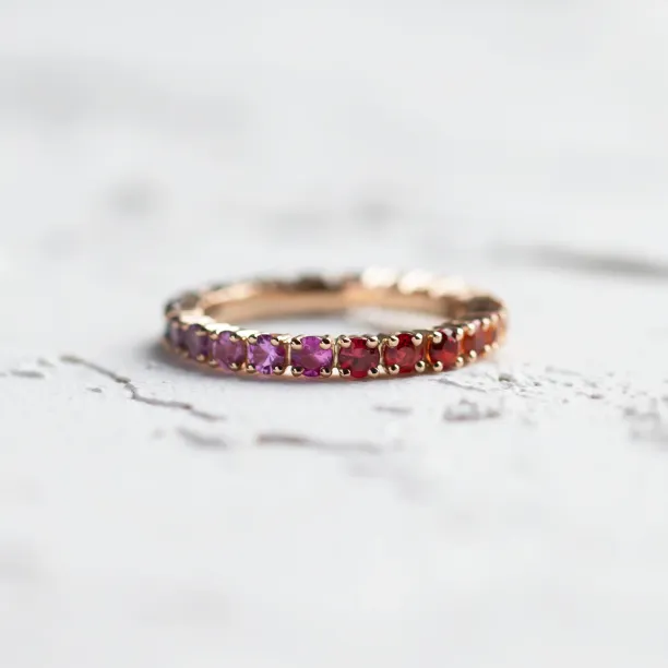 Rainbow sapphire ring MOSAIC Image