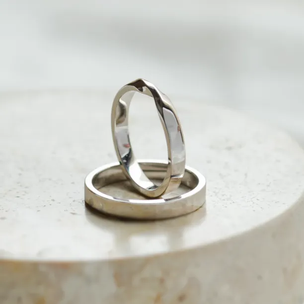 Unconventional wedding rings with braiding CLAY Image