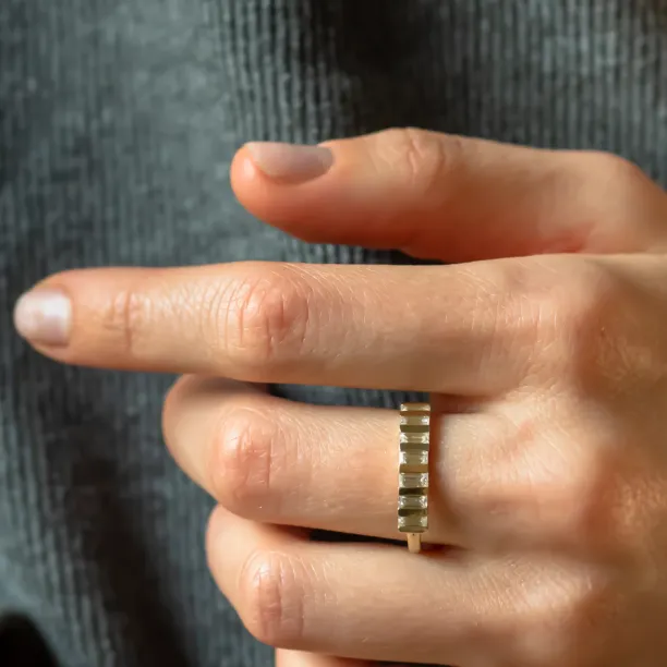Unique baguette cut moissanite ring VANELLE Image