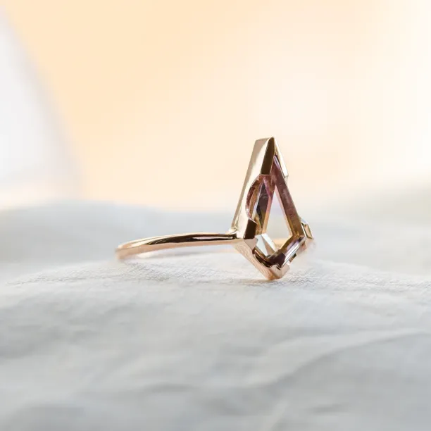Gold ring with ametrine in kite shape ADELE Image