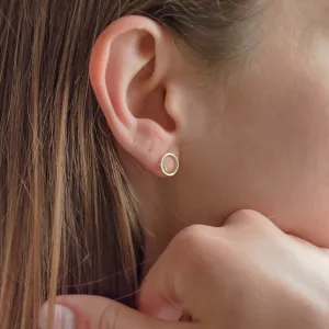 Gold karma earrings with diamonds GARURASANA Thumbnail