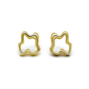 Irregular unique diamond earrings CLAUDINE Thumbnail