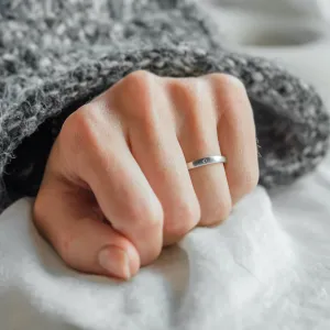 Solid wedding rings made of yellow gold with diamond (mat) ODETTE Thumbnail
