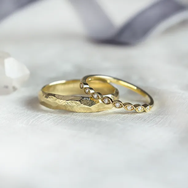 Unusual diamond wedding bands DARLING Image