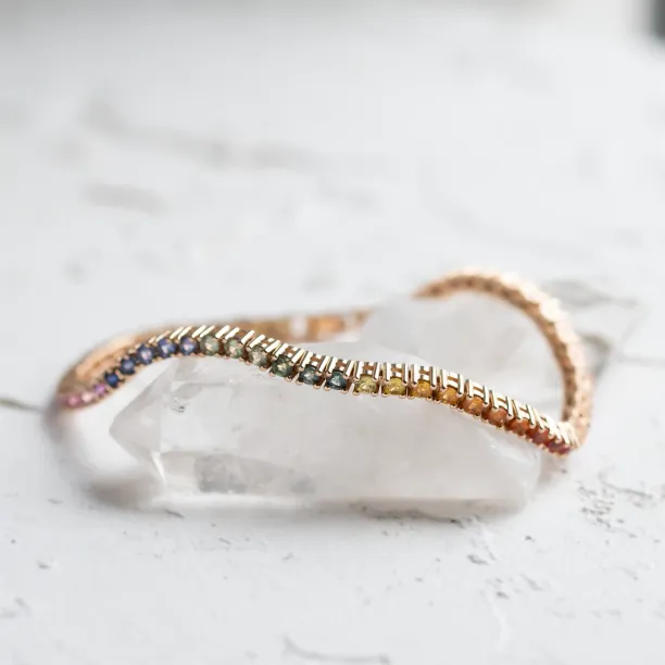 Rainbow sapphire bracelet MOSAICAN Image