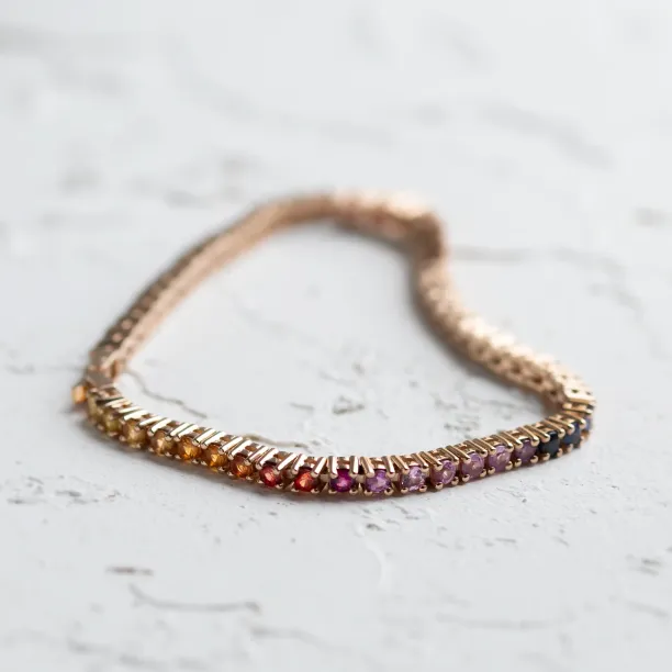 Rainbow sapphire bracelet MOSAICAN Image