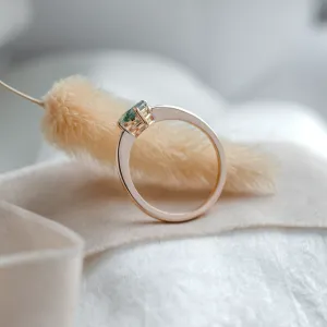 Minimalist moss agate enagegement ring THOR Thumbnail