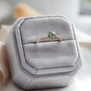 Minimalist moss agate enagegement ring THOR Thumbnail
