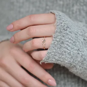 Gold ring with salt and pepper diamonds CLARA Thumbnail