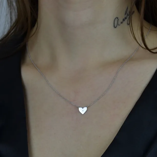 Diamond necklace in the shape of the heart LILLIAN Image