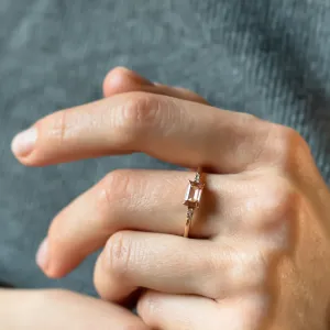 Pink lab grown and classic diamonds engagement ring ROSIE Thumbnail