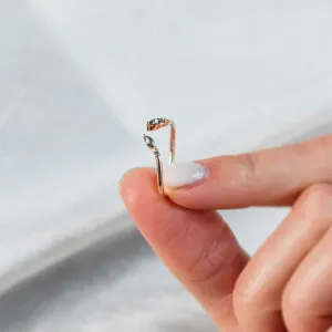 Gold open ring with salt and pepper diamonds ADA Thumbnail