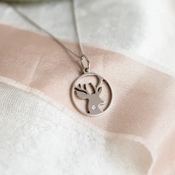 IVY Golden pendant with a diamond Image