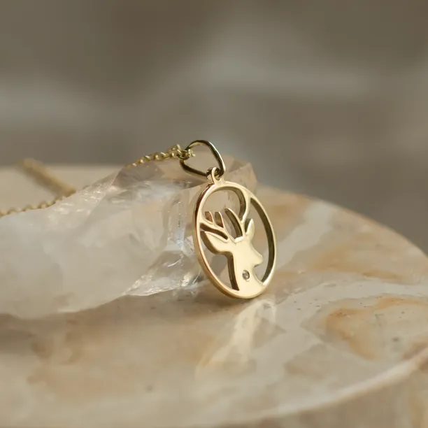 IVY Golden pendant with a diamond Image