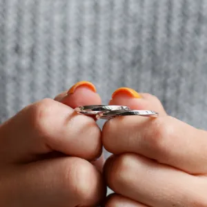 Elegant twisted wedding rings with diamond TWIST Thumbnail