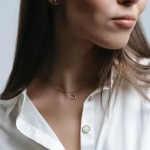 Gold hexagon necklace MEGAN