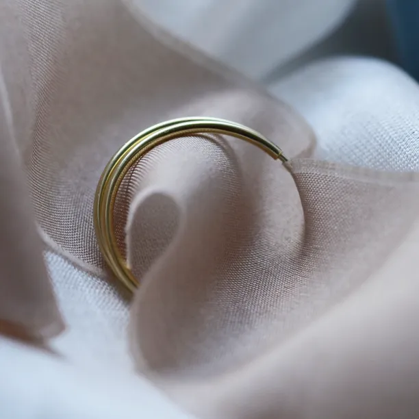 Gold hoop earrings MOZZA Image
