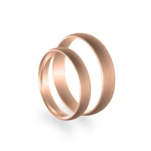 Solid wedding rings made of white gold (mat) ODELL Thumbnail