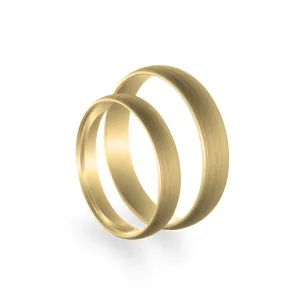 D-SHAPE mat wedding white gold rings ARIZONA Thumbnail