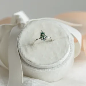 Fantasy ring with kite moss agate SAMU Thumbnail