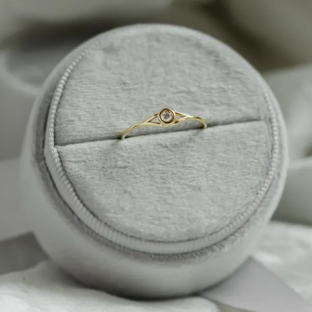 Gold diamond engagement ring INEZ Image